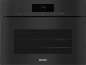 Preview: Miele DGC 7845 HCX Pro Obsidianschwarz DIAMOND Griffloser Kompakt-Dampfbackofen mit Frisch- und Abwasseranschluss